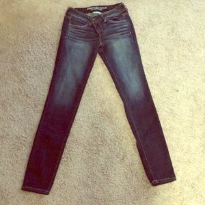 Dark wash skinny jeans!